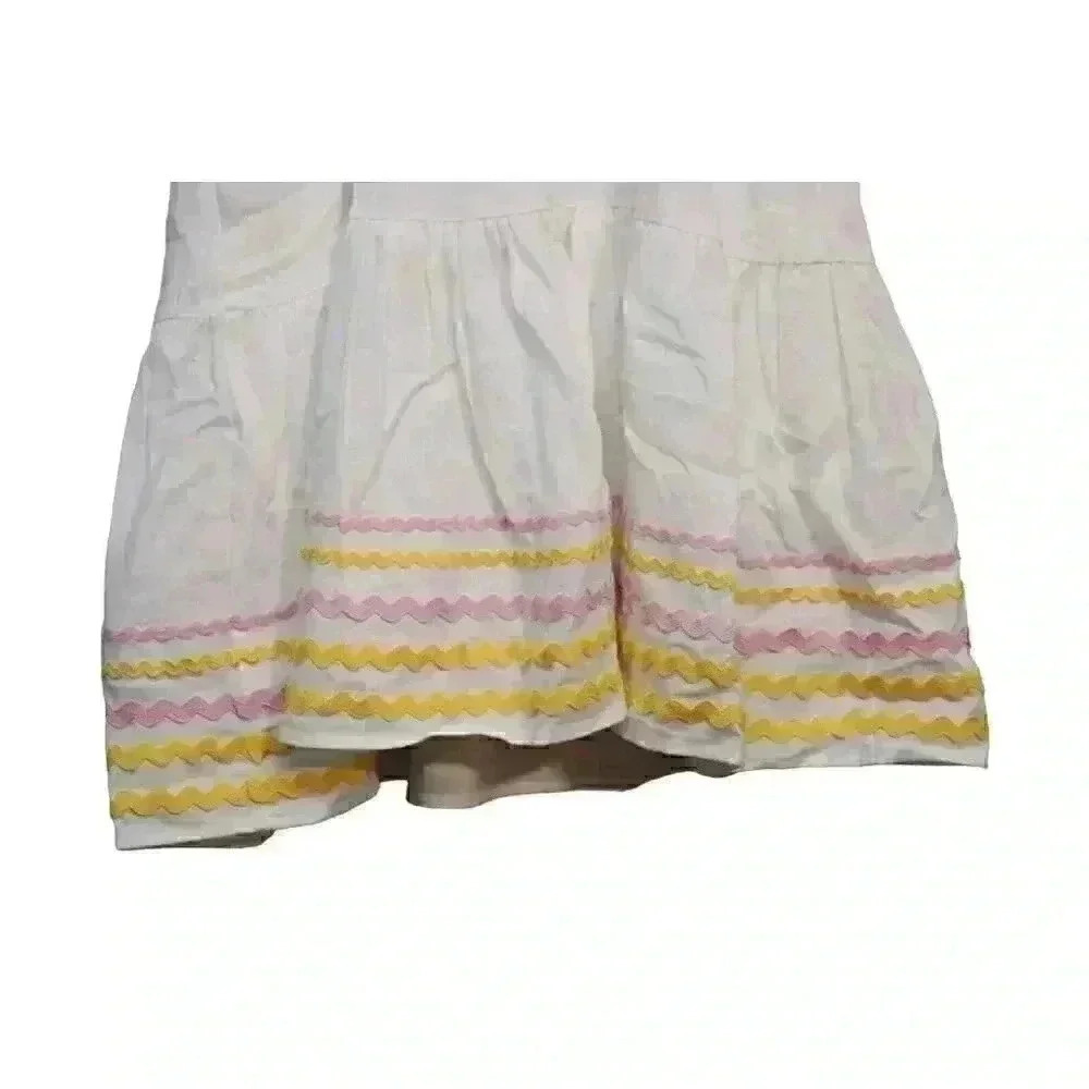 Lisa Marie Fernandez Target Dress Size Small Ric Rac Spaghetti Strap Linen Blend - Picture 12 of 13